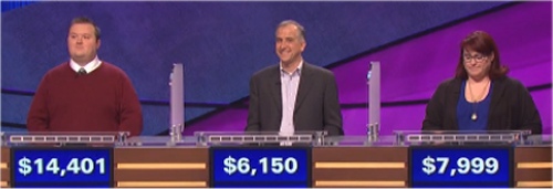 Final Jeopardy Results for Monday, April 11, 2016