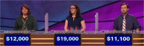 Final Jeopardy (5/12/2017) Holly Cannon, Susannah Nichols, Dennis McDonald