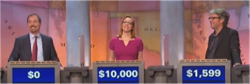 Final Jeopardy Results from Power Players Game 1, Monday, May 16, 2016