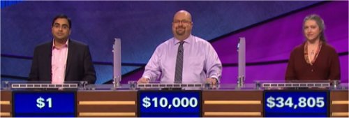 Final Jeopardy (5/22/2017) Ragavan Ramsubramani, Justin Braddock, Tanya Obreiter