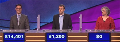 Final Jeopardy Results for Wednesday, May 25, 2016