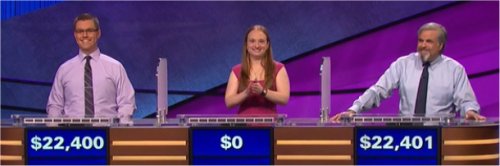 Final Jeopardy (5/25/2017) Mackenzie Vogt, Melanie Tannenbaum Hepler, Jon Groubert