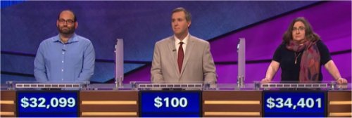 Final Jeopardy (6/21/2017) Peter Guekguezian, Matt Sokol, Lisa Evans