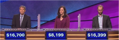 Final Jeopardy results: Harris Stutman, Susan Sexton and Tony Orcutt (6-27-16)