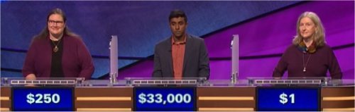 Final Jeopardy (6/7/2017) Chantelle Schofield, Bala Kumar, Phyllis Gilbert