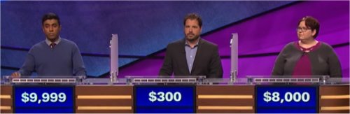 Final Jeopardy (6/8/2017) Bala Kumar, Scott Bergeron, Sarah Waldsmith