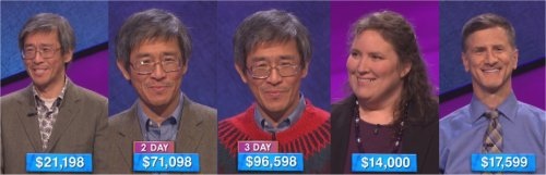 Jeopardy! champs prizes for the week of March 14, 2016