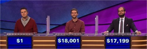 Final Jeopardy (6/28/2017) Brandon Randall, William Baldwin, Nathan Flynn