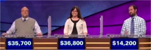 Final Jeopardy (7/17/2017) Gavin Borchert, Deborah Elliott, Graydon Mears