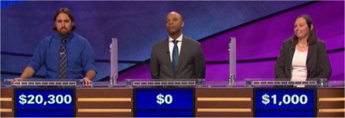 Final Jeopardy (7/25/2017) Justin Vossler, Mackenzie Brooks, Catherine Meeker 