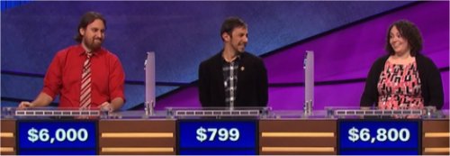 Final Jeopardy (7/27/2017) Justin Vossler, Ryan Kious, Shadi Peterman