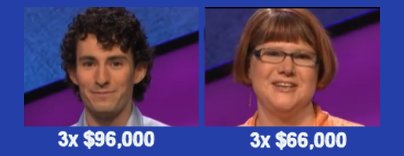 Jeopardy champs, S31 Week of 3-30-15