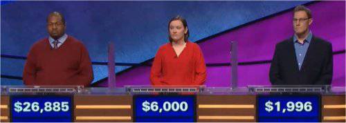 Final Jeopardy (5/3/2018) Josh Hill, Melissa Anthony, Kurt Buhring
